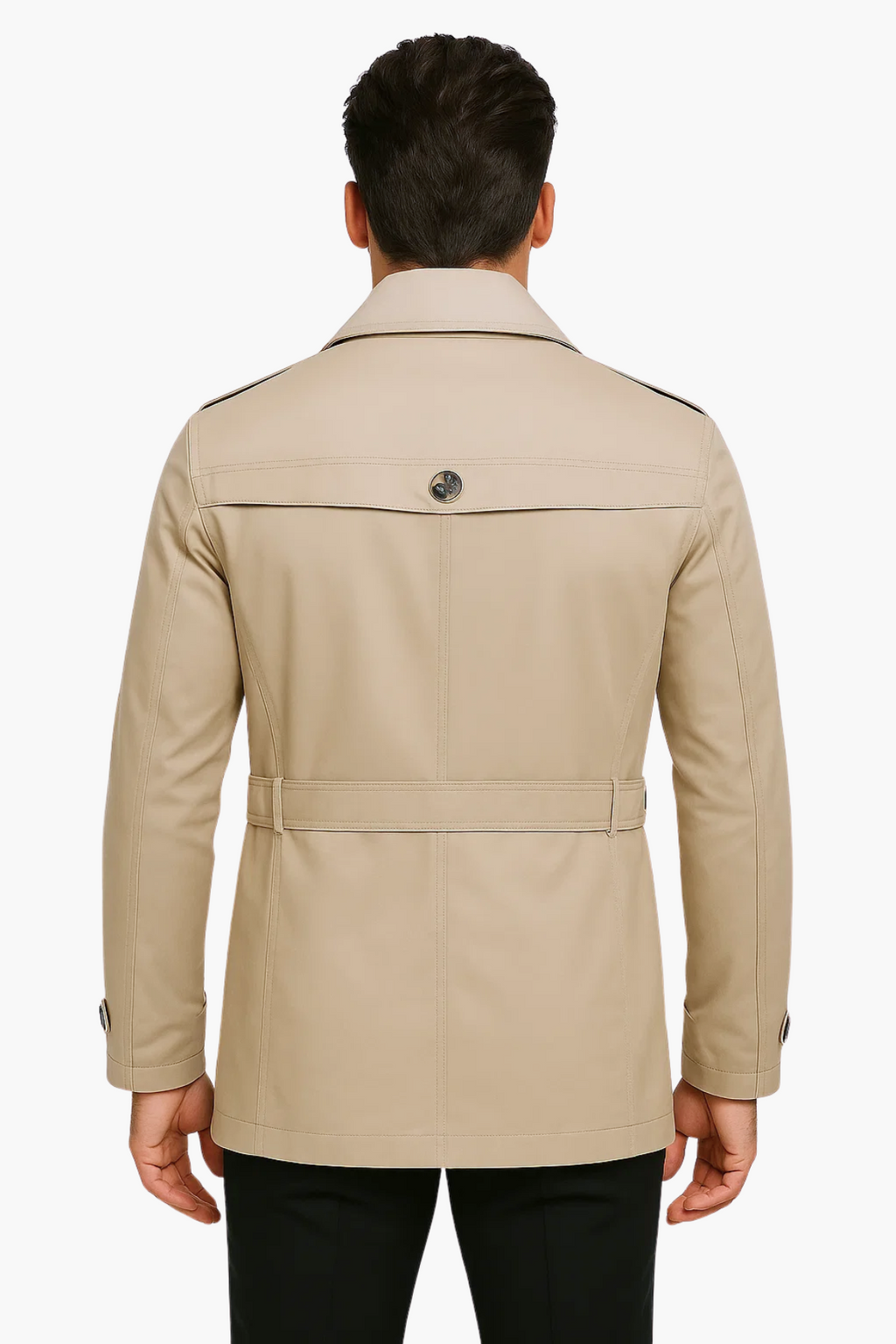 Halverson™ | Men’s Classic Trench Coat in Beige – Water-Repellent & Tailored Fit