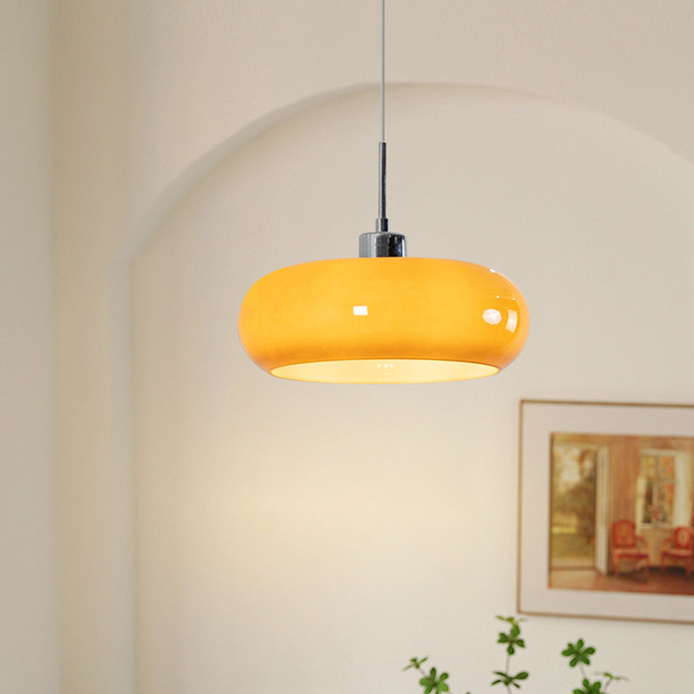 Hailie | Modern LED Ceiling Lamp in Orange & White