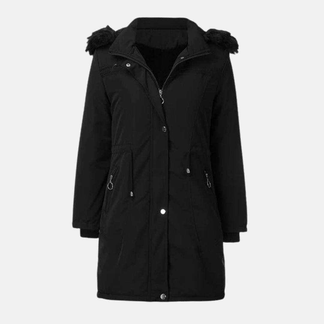 Aurivelle™ | Long Women’s Winter Jacket with Hood