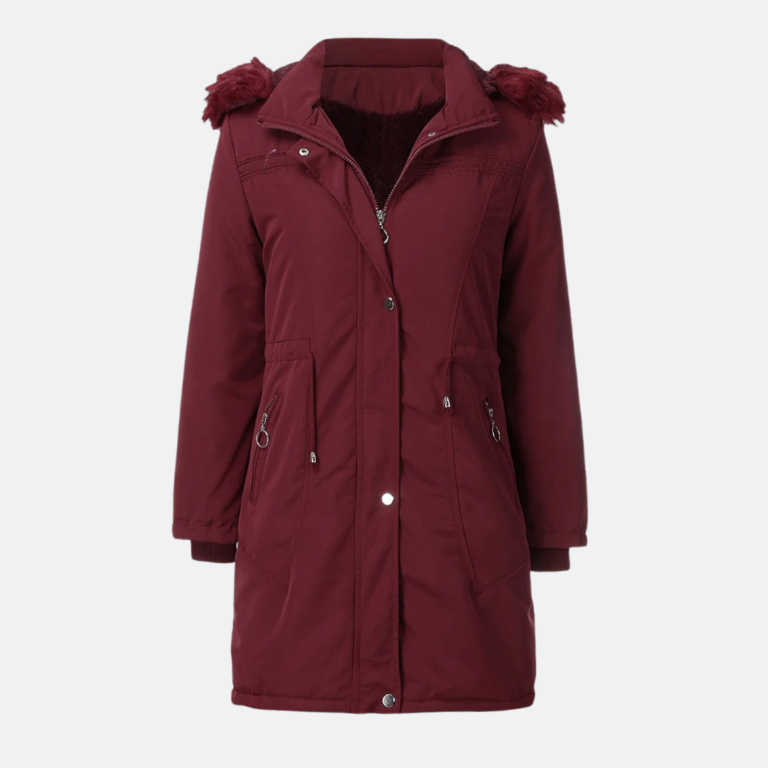 Aurivelle™ | Long Women’s Winter Jacket with Hood