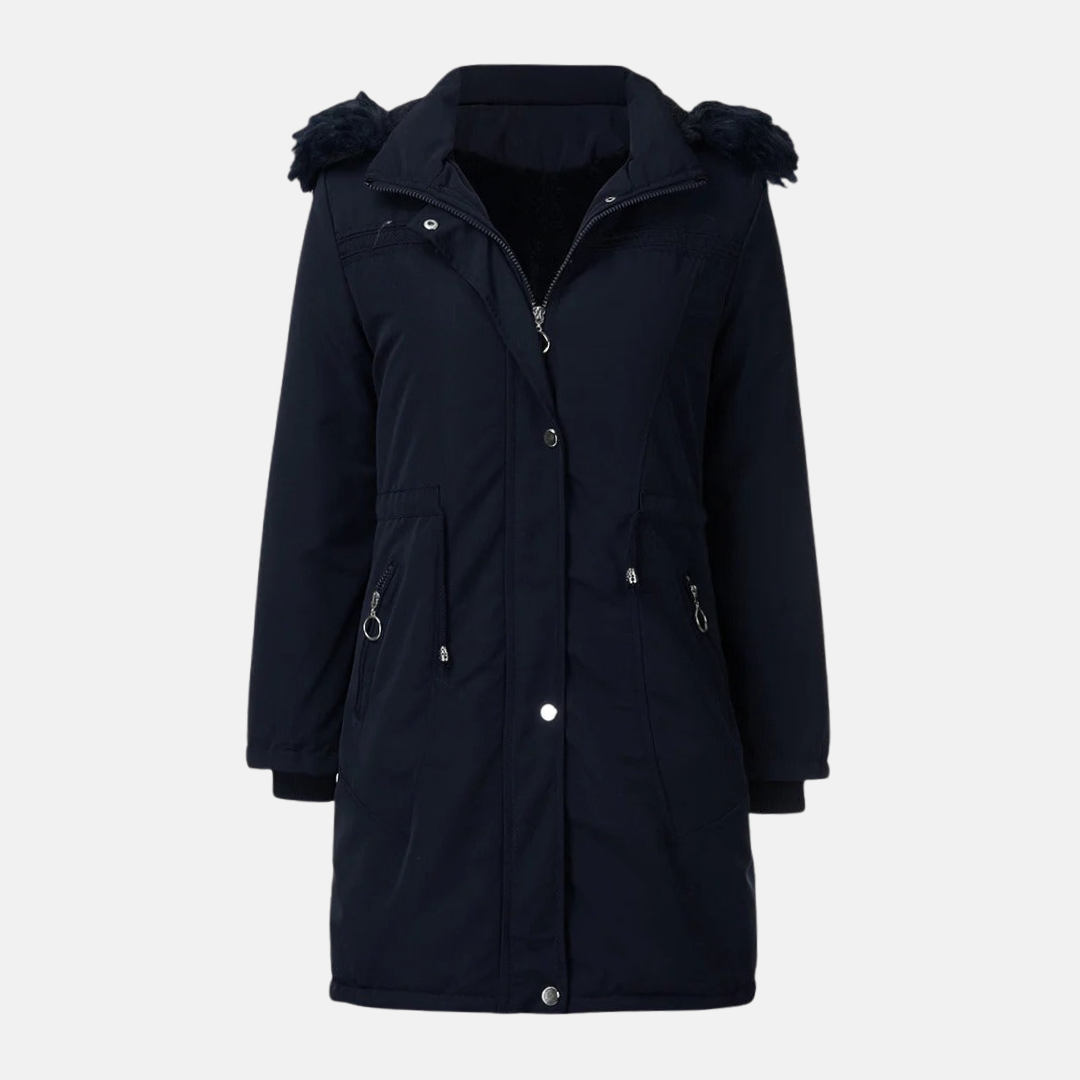 Aurivelle™ | Long Women’s Winter Jacket with Hood