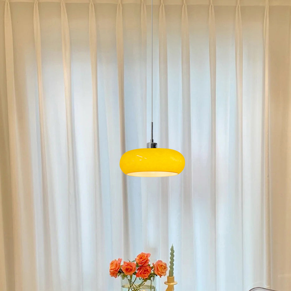 Hailie | Modern LED Ceiling Lamp in Orange & White