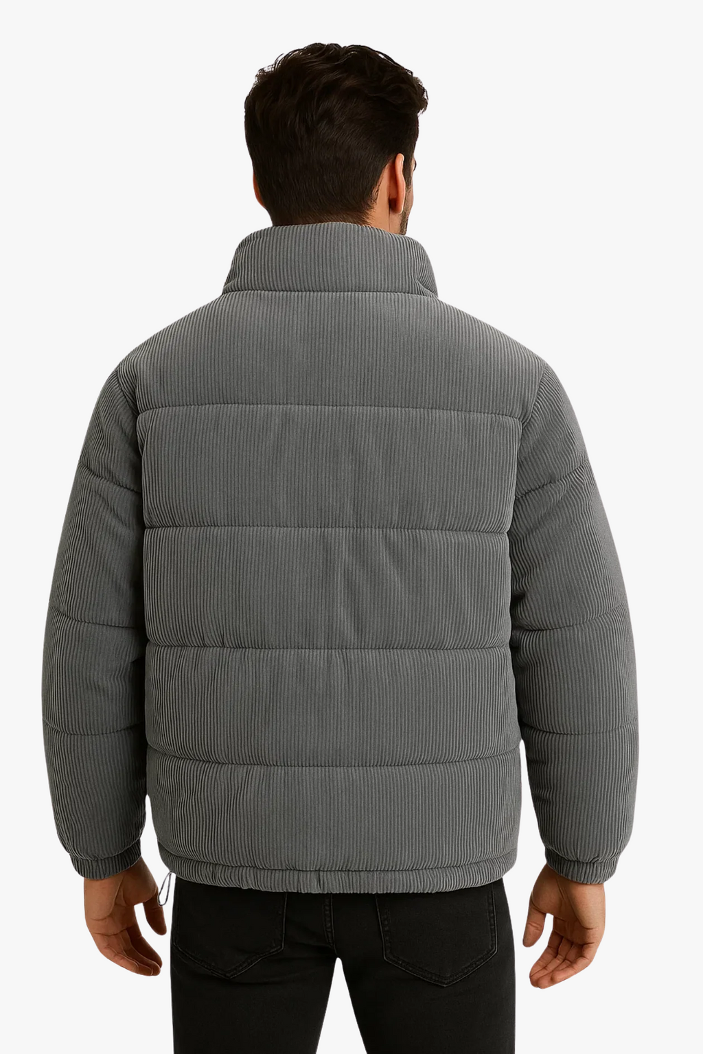 Montclair™ | Men’s Corduroy Puffer Jacket in Gray