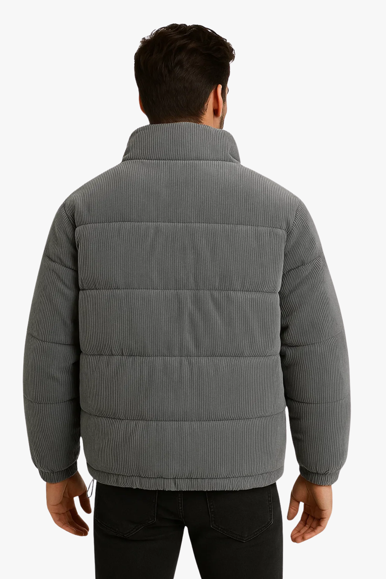 Montclair™ | Men’s Corduroy Puffer Jacket in Gray
