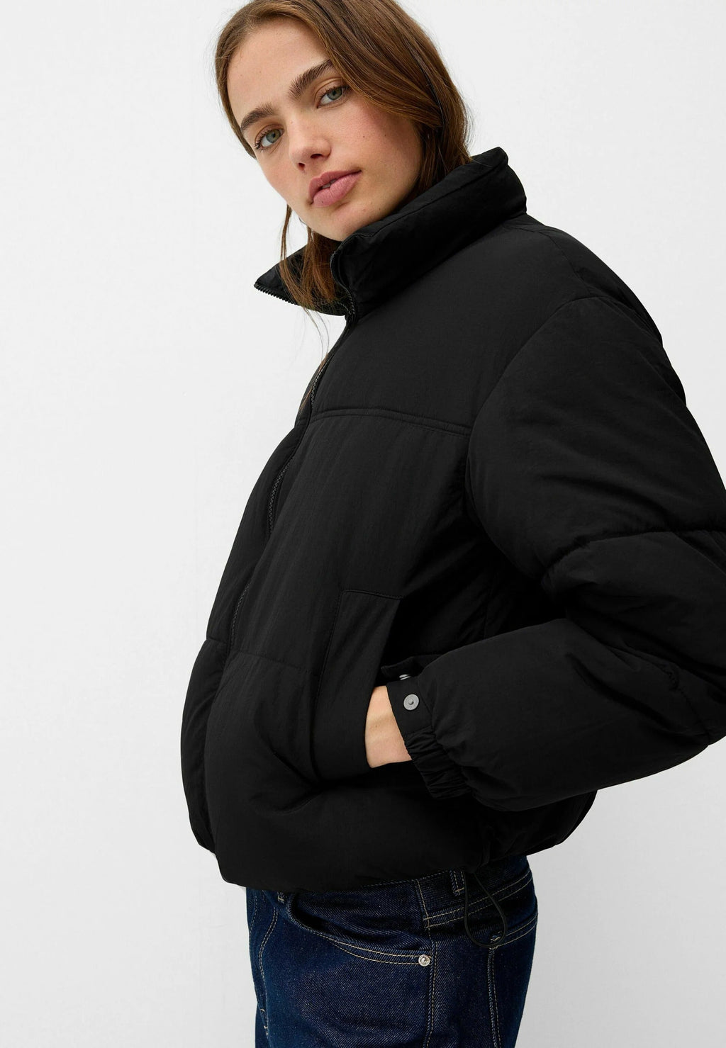 Serya™ | Padded Women’s Jacket with Turtleneck Collar