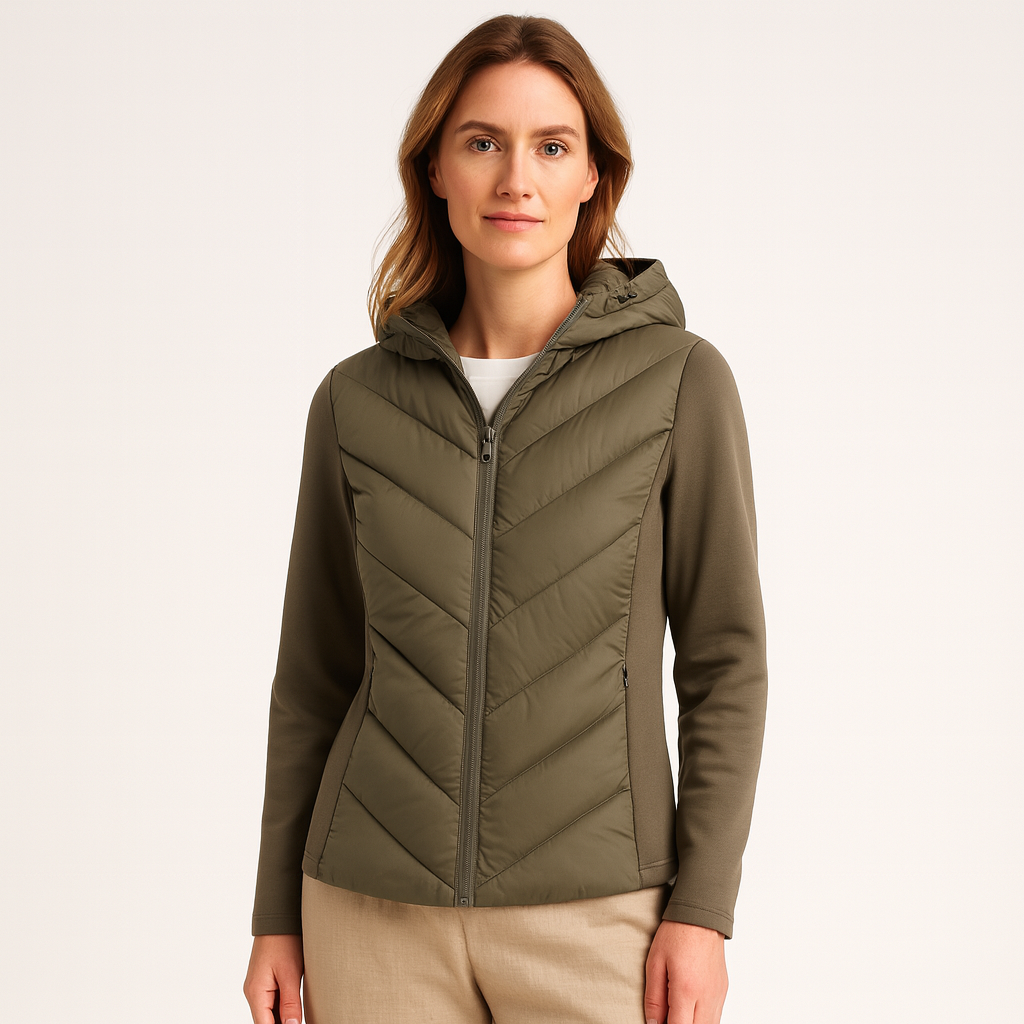 Marivelle™ | Women’s Softshell Padded Jacket – Windproof & Water-Repellent