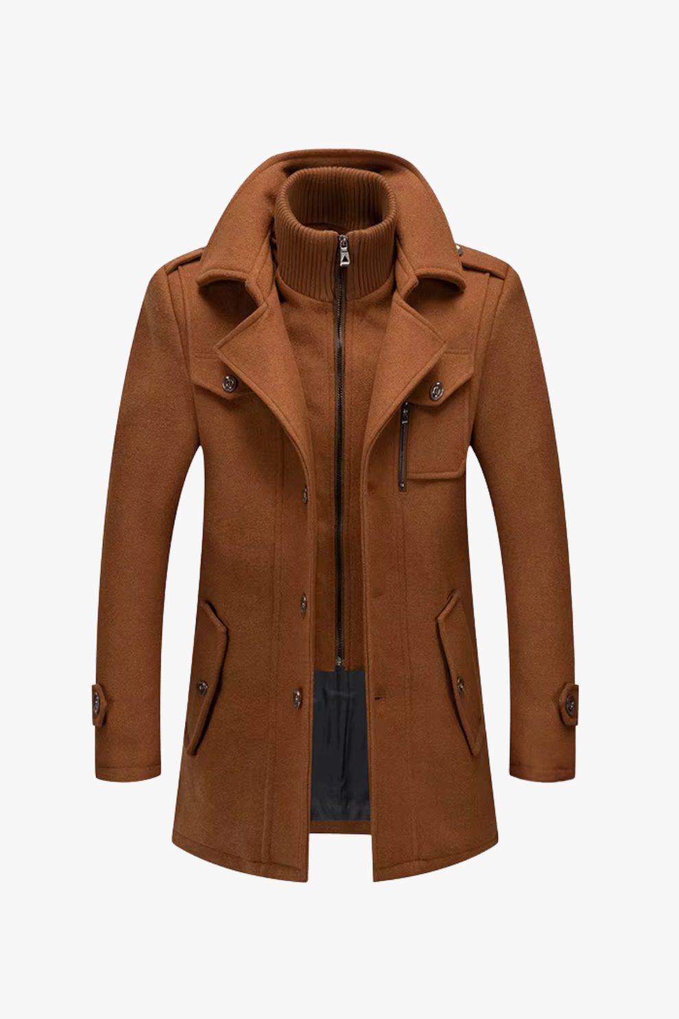 Ravenshire™ | Men’s Wool-Cashmere Overcoat in Brown