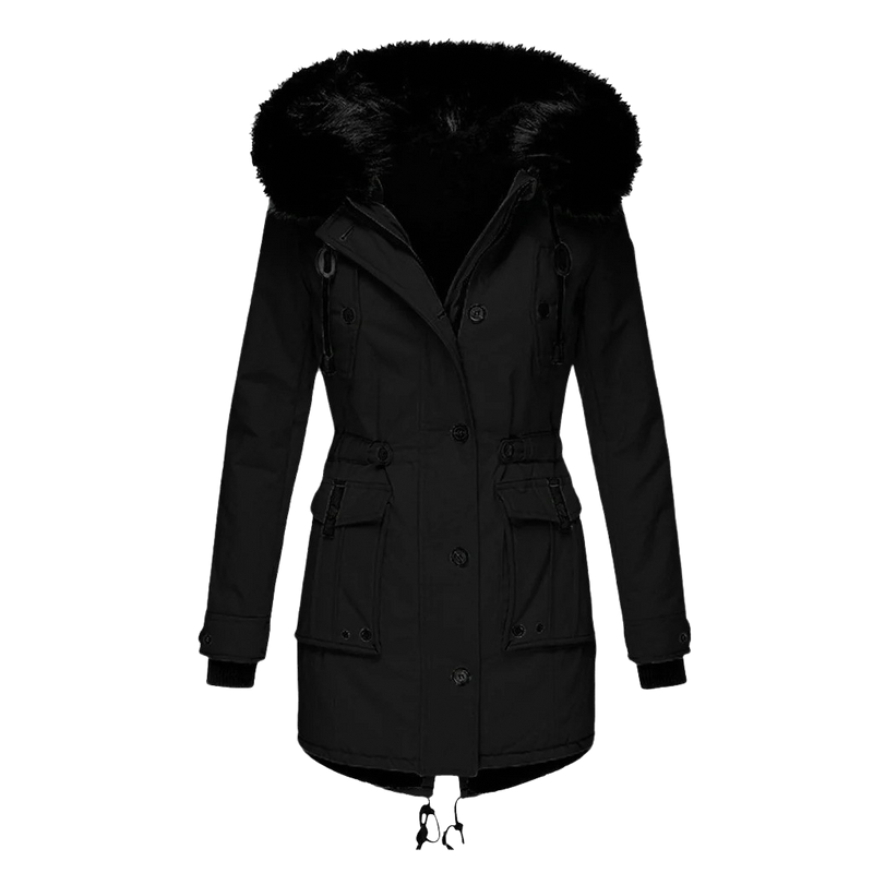 Elaris™ | Women’s Long Padded Winter Jacket with Hood &amp; Pockets
